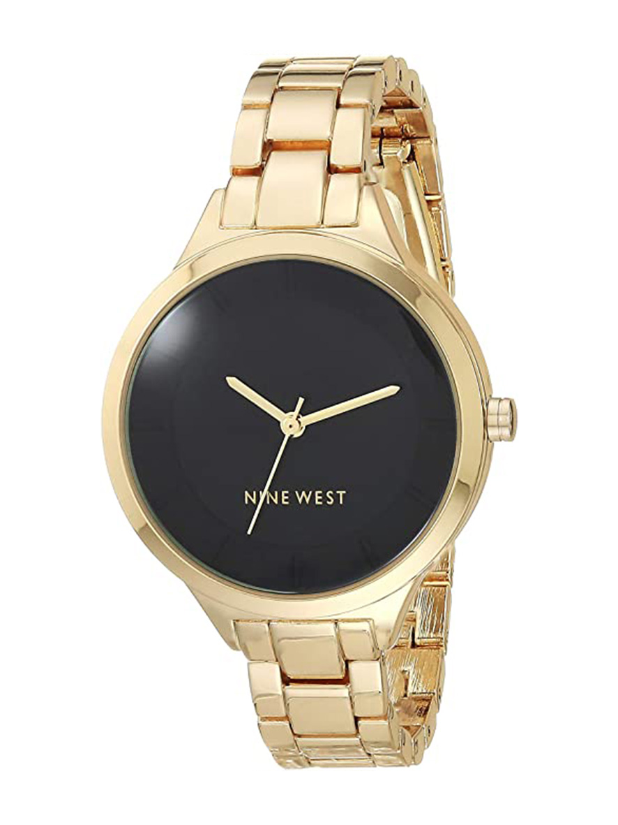 Nine West Women's Bracelet Watch Gold Black
