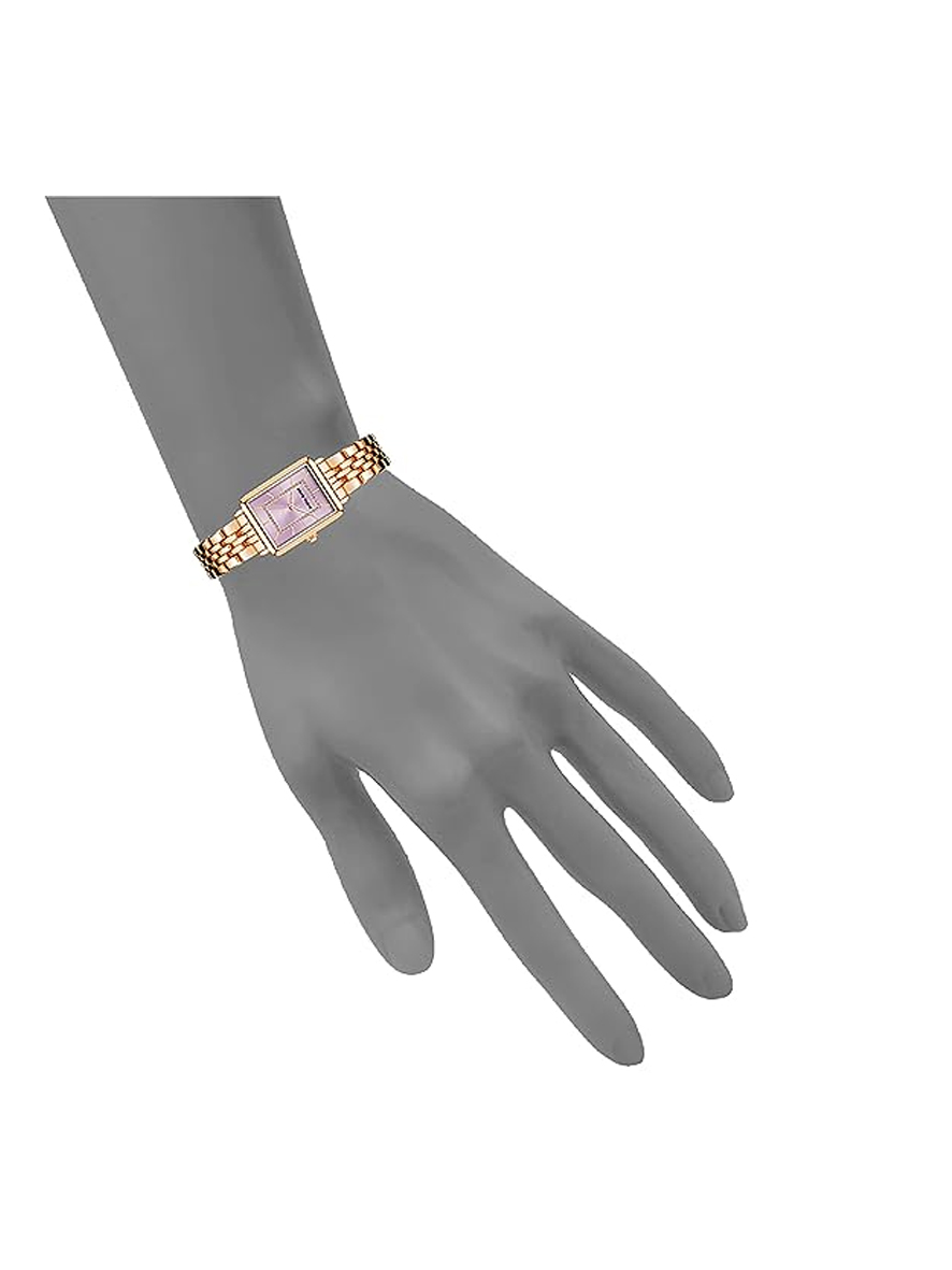 Anne Klein Women's Glitter Accented Bangle Watch Lavender Rose Gold