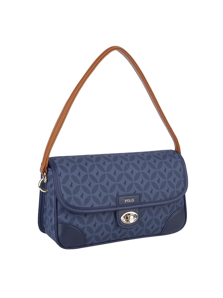 Polo Stanford Flap-over Baguette Bag Navy