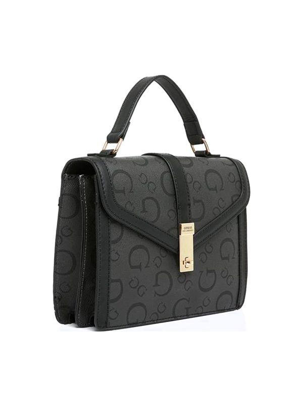 Guess Delvin Crossbody Flap Bag Coal