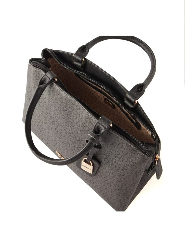Guess Easley Satchel Bag Coal