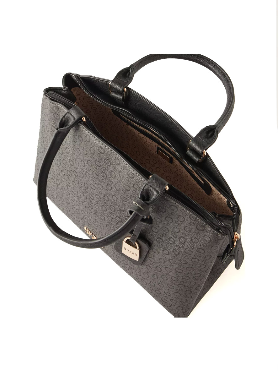 Guess Easley Satchel Bag Coal