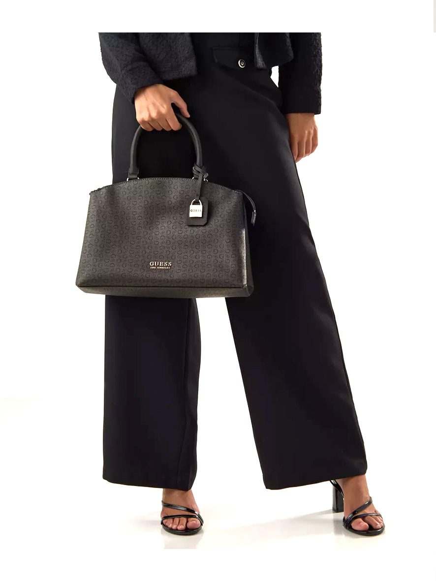 Guess Easley Satchel Bag Coal