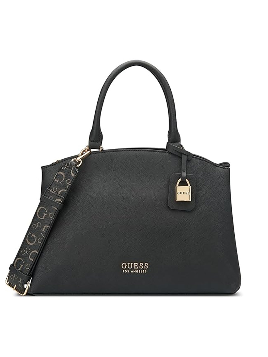 Guess Easley Satchel Bag Black