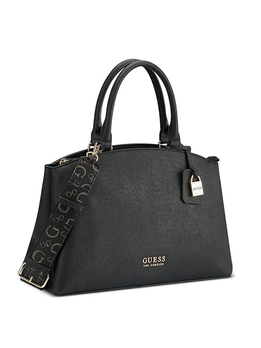 Guess Easley Satchel Bag Black