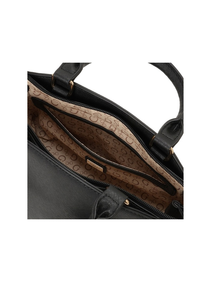 Guess Easley Small Satchel Bag Black
