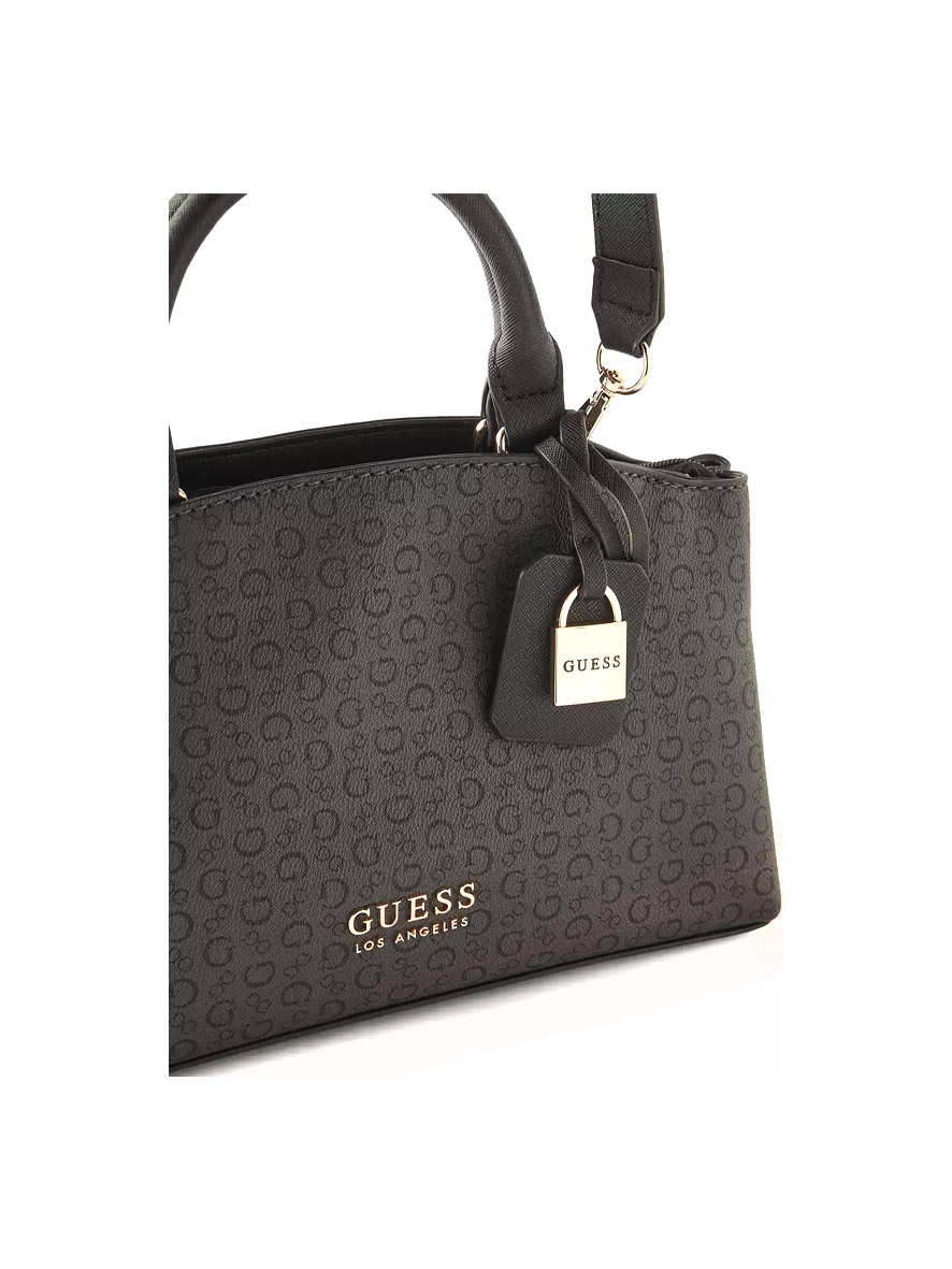 Guess Easley Small Satchel Bag Coal