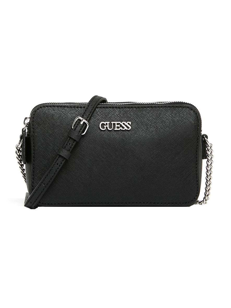Guess Tidewood Mini Compartment Crossbody Black