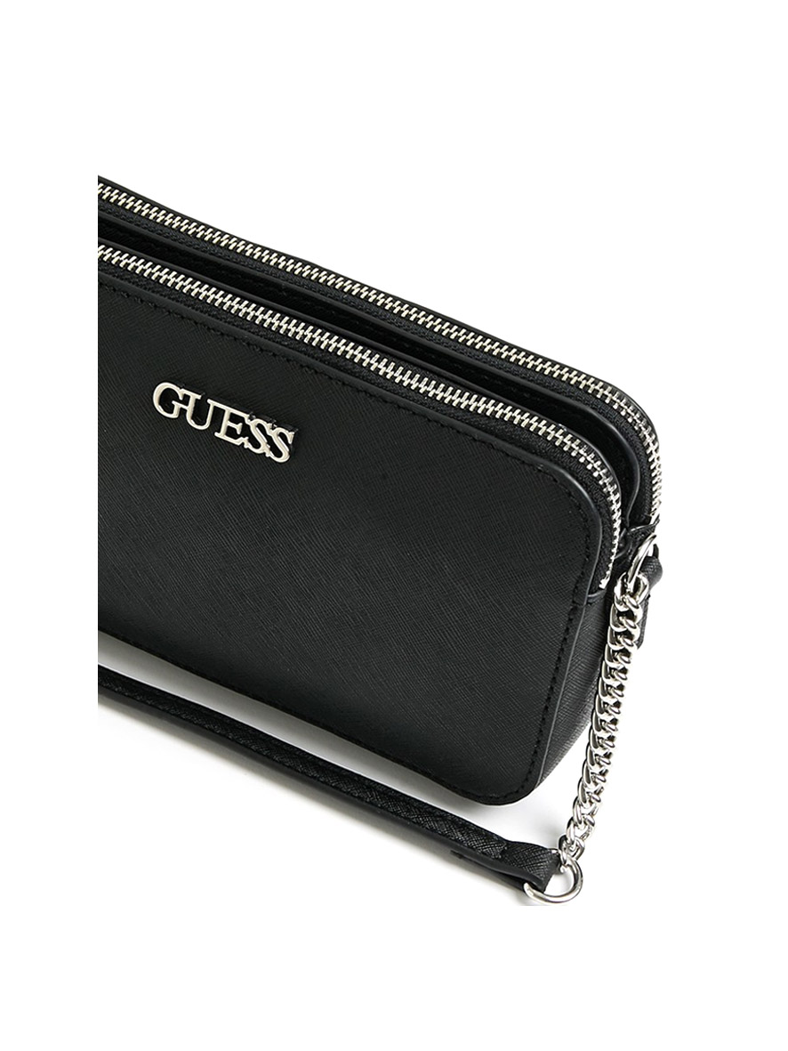 Guess Tidewood Mini Compartment Crossbody Black