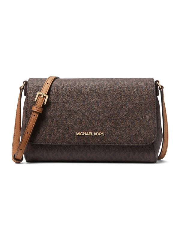 Michael Kors Medium Logo Convertible Crossbody Bag Brown