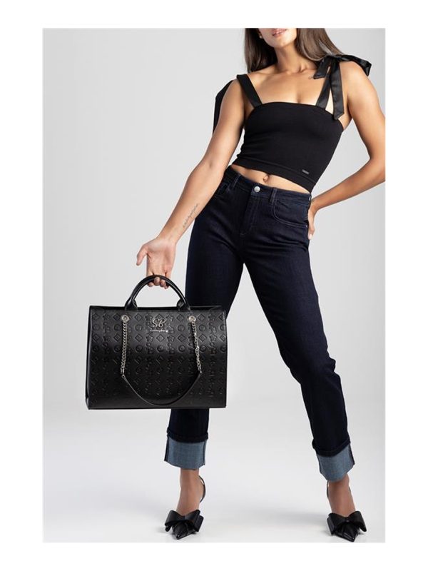 Sissy Boy Daily Impress Embossed Tote Black