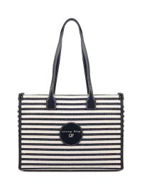 Sissy Boy Love is Lined Striped Tote Blue Off White