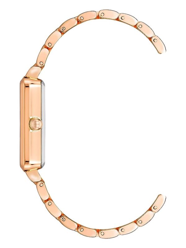 Anne Klein Women's Glitter Accented Bangle Watch Lavender Rose Gold