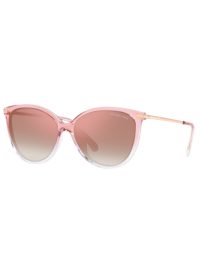 Michael Kors Dupont Sunglasses Pink to Clear Frame Rose Gold Gradient Lens