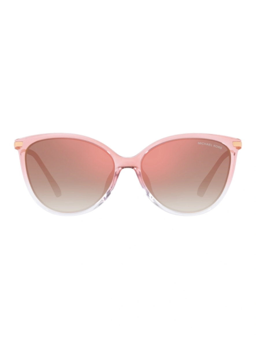 Michael Kors Dupont Sunglasses Pink to Clear Frame Rose Gold Gradient Lens
