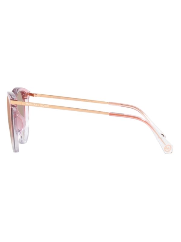 Michael Kors Dupont Sunglasses Pink to Clear Frame Rose Gold Gradient Lens