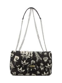 Pierre Cardin Cassidy Chain Bag Black with White Print