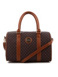 Pierre Cardin Guliana Core Logo Bowling Bag Brown Tan