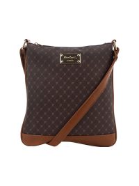 Pierre Cardin Guliana Core Logo Crossbody Bag Brown Tan