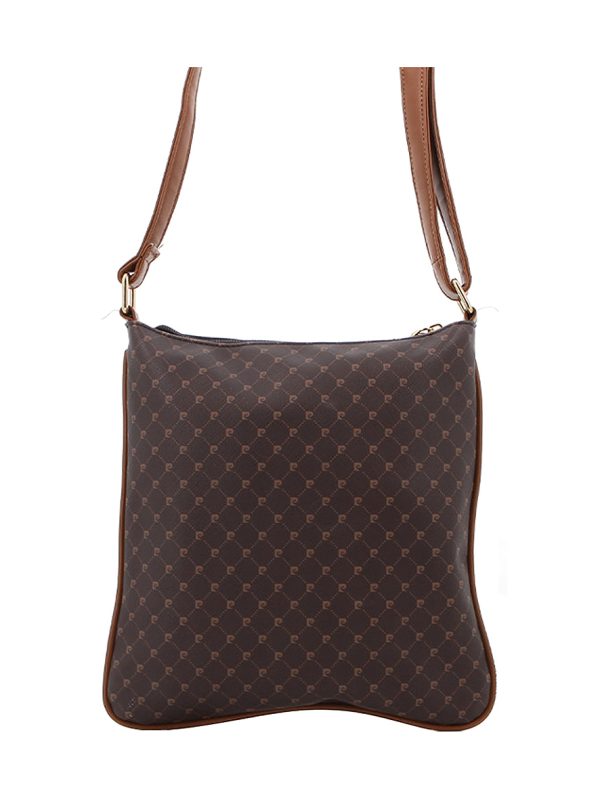 Pierre Cardin Guliana Core Logo Crossbody Bag Brown Tan