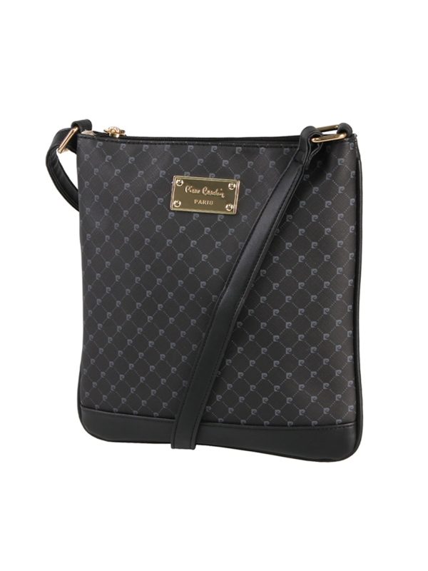 Pierre Cardin Guliana Core Logo Crossbody Bag Black Grey
