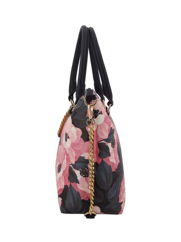 Pierre Cardin Victoria Floral Carryall Tote Bag Black