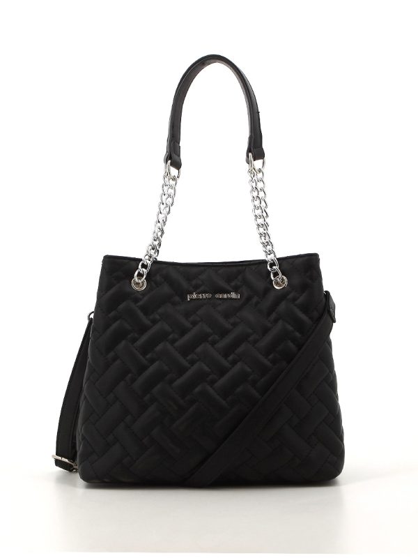 Pierre Cardin Ariana Quilted Satchel Bag Black