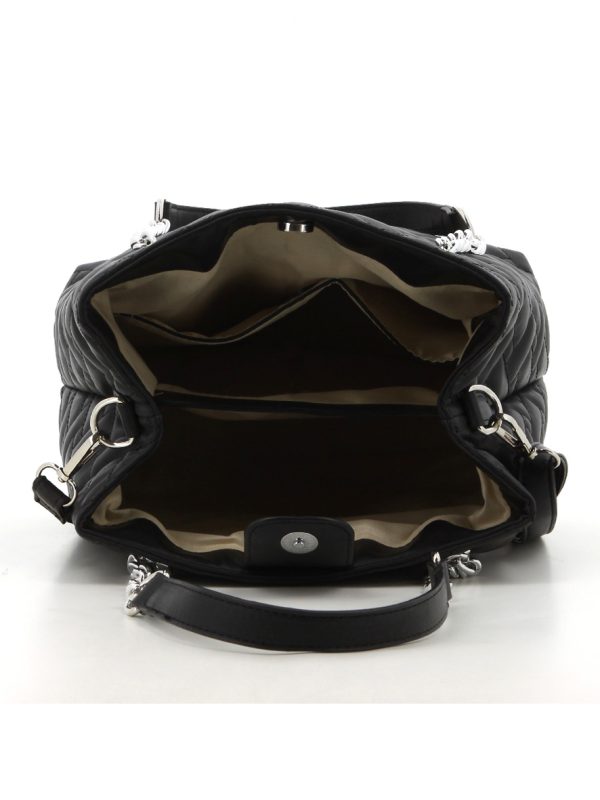 Pierre Cardin Ariana Quilted Satchel Bag Black