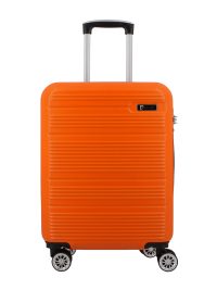 Pierre Cardin Gaspar ABS 20' Hard Case Luggage Bag Orange Black