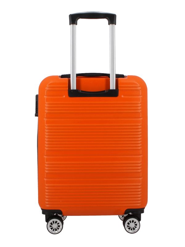 Pierre Cardin Gaspar ABS 20' Hard Case Luggage Bag Orange Black