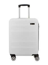 Pierre Cardin Gaspar ABS 20' Hard Case Luggage Bag White Black