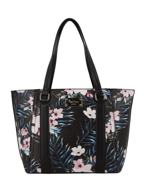 Pierre Cardin Kaelyn Medium Tote Tropical Black Floral