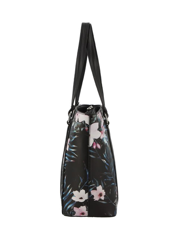 Pierre Cardin Kaelyn Medium Tote Tropical Black Floral