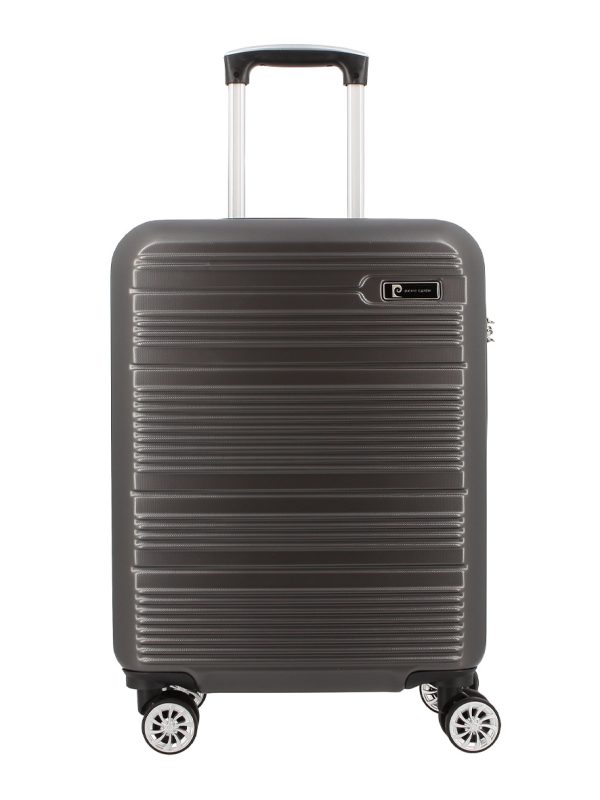 Pierre Cardin Gaspar ABS 20' Hard Case Luggage Bag Charcoal Grey