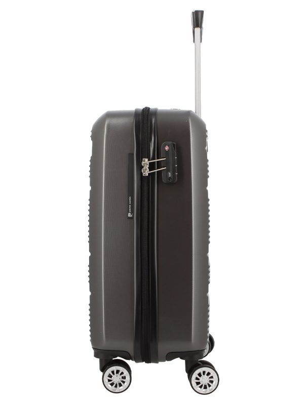Pierre Cardin Gaspar ABS 20' Hard Case Luggage Bag Charcoal Grey