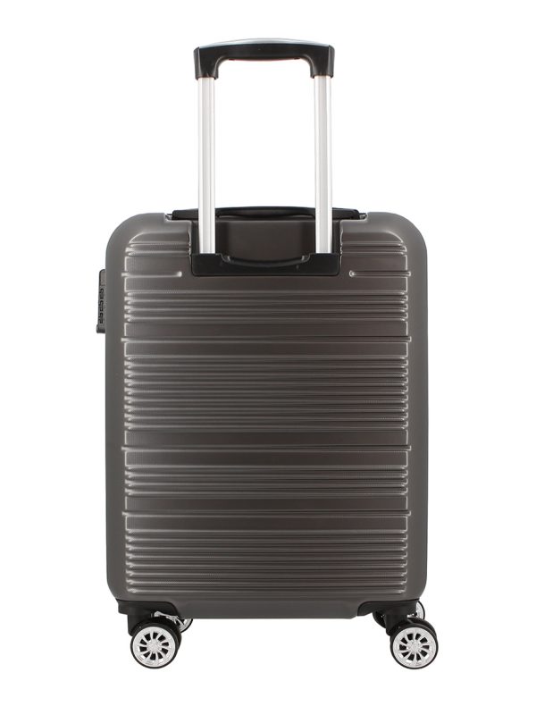 Pierre Cardin Gaspar ABS 20' Hard Case Luggage Bag Charcoal Grey