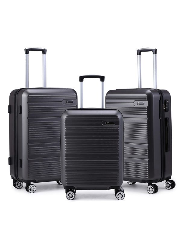 Pierre Cardin Gaspar ABS 20' Hard Case Luggage Bag Charcoal Grey
