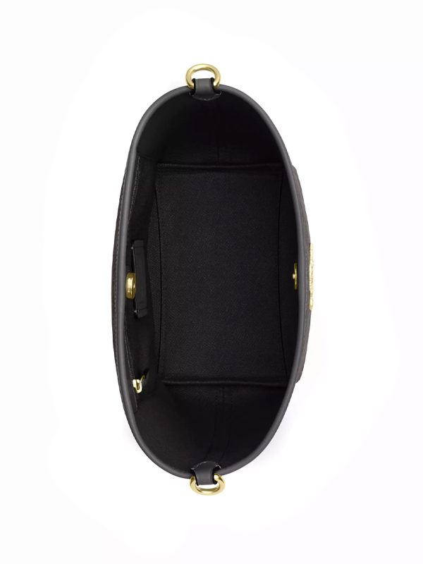 Coach City Bucket Bag In Signature Canvas Gold Walnut Black