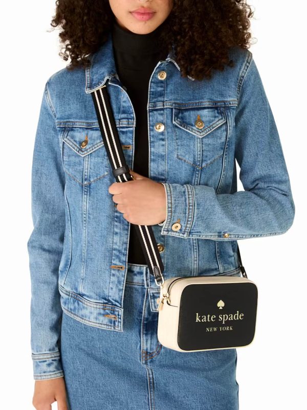 Kate Spade Oh Snap Camera Bag Saffiano Leather Black Multi