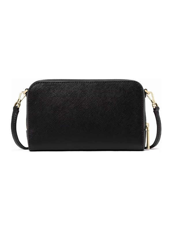 Kate Spade Staci Saffiano Leather Dual Zip Around Mini Crossbody Black