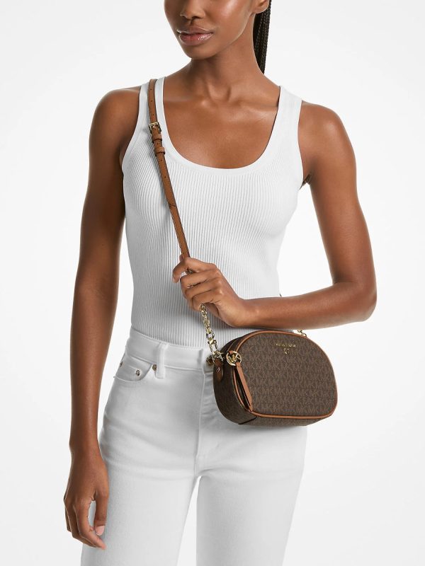 Michael Kors Jet Set Small Logo Convertible Camera Bag Brown