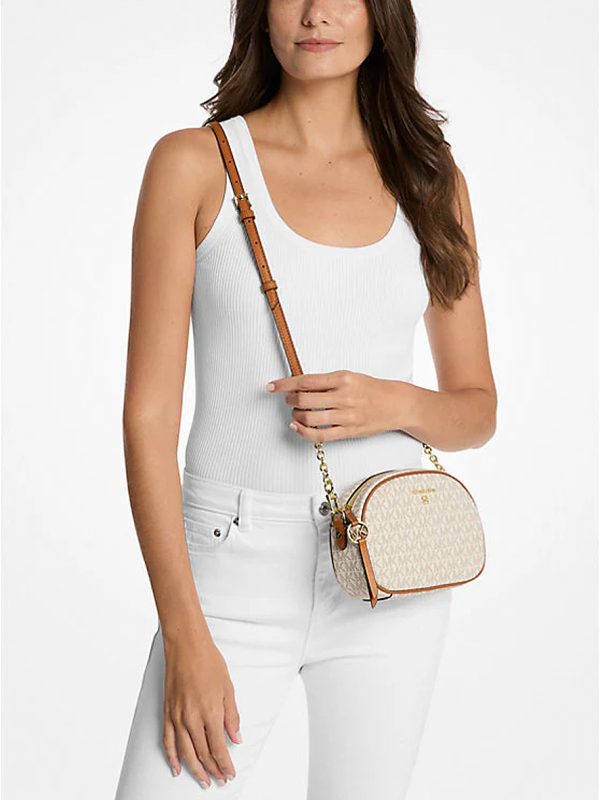 Michael Kors Jet Set Small Logo Convertible Camera Bag Vanilla
