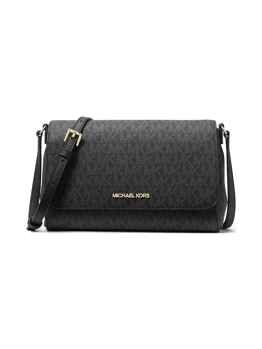 Michael Kors Medium Logo Convertible Crossbody Bag Black