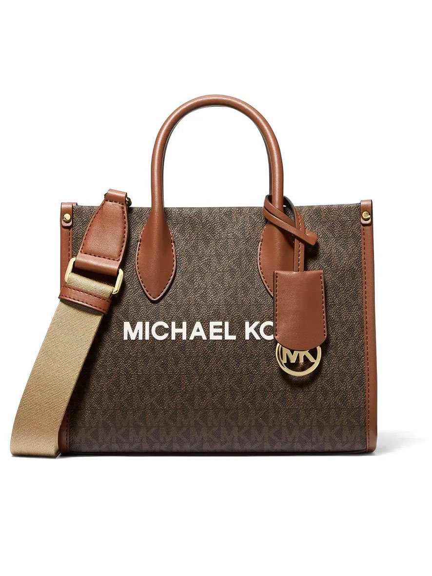 Michael Kors Mirella Small Signature Logo Crossbody Bag Brown