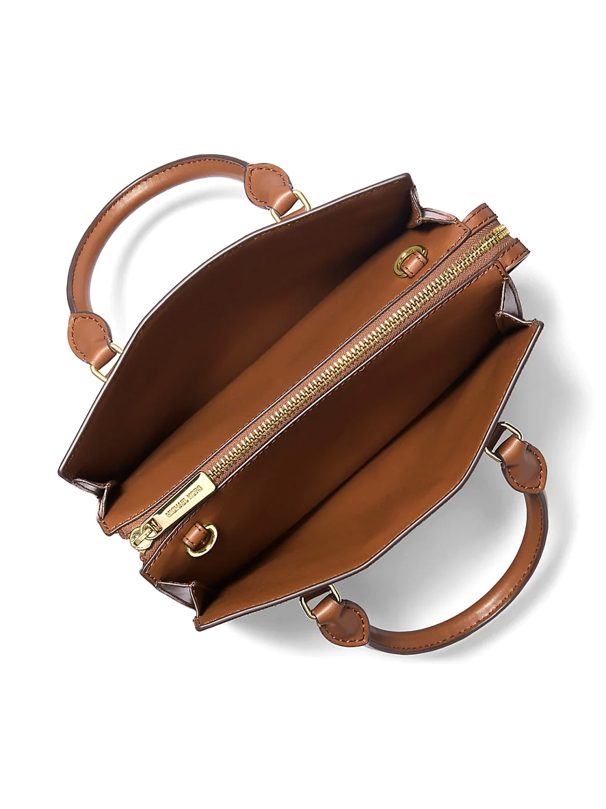 Michael Kors Sheila Small Signature Logo Satchel Brown