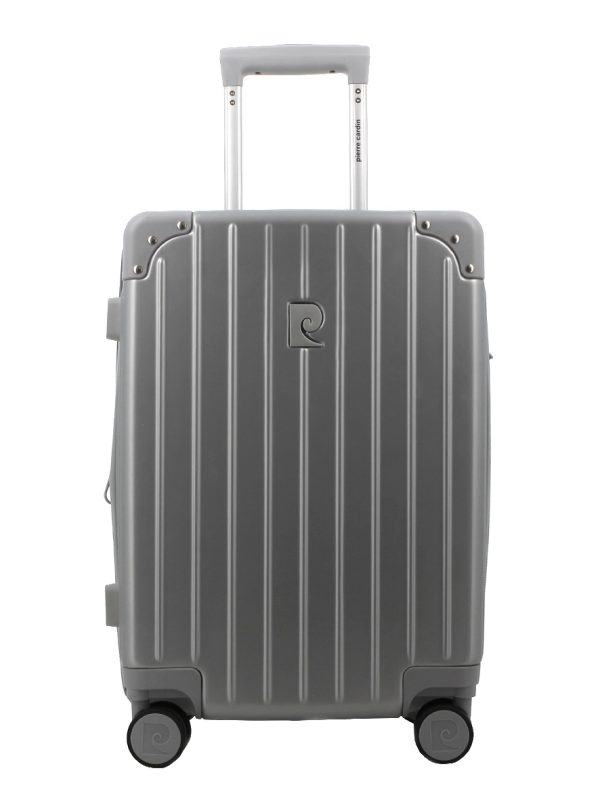 Pierre Cardin Ares 20' Hard Case Luggage Bag Silver