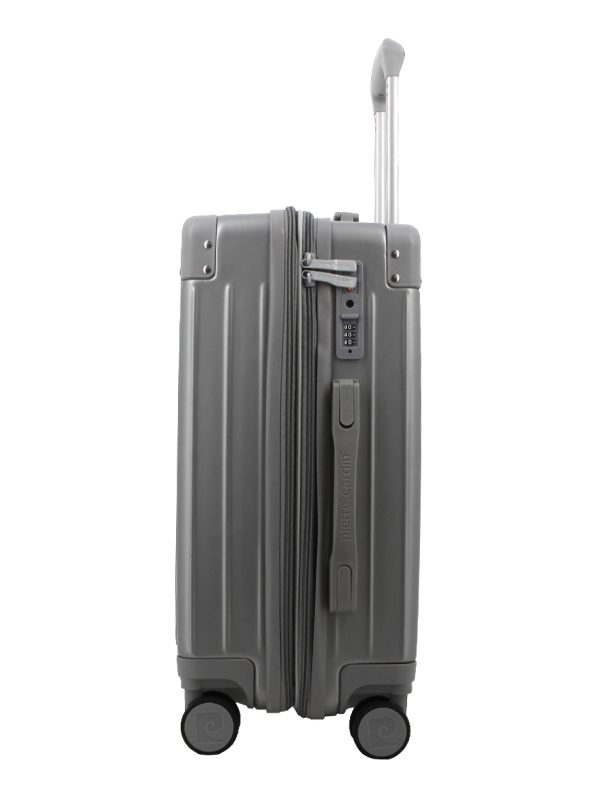 Pierre Cardin Ares 20' Hard Case Luggage Bag Silver