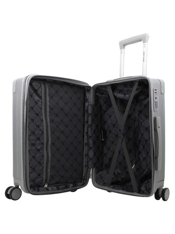 Pierre Cardin Ares 20' Hard Case Luggage Bag Silver
