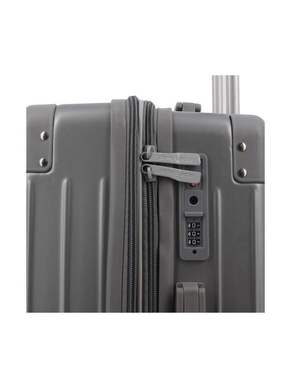 Pierre Cardin Ares 20' Hard Case Luggage Bag Silver