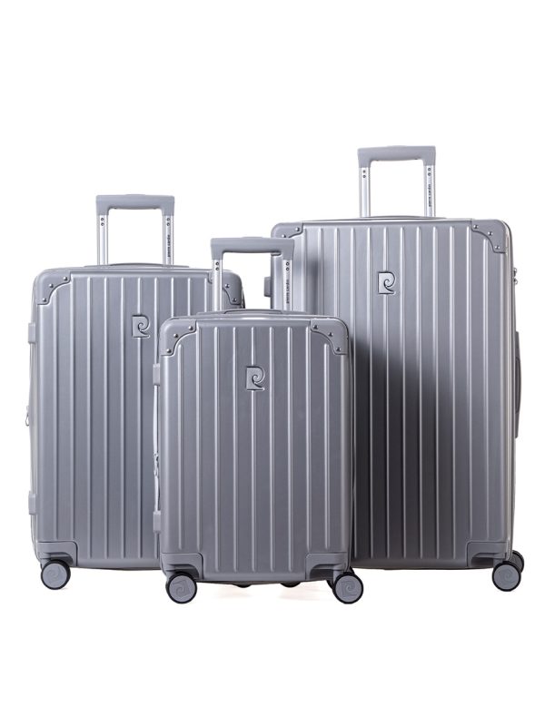 Pierre Cardin Ares 20' Hard Case Luggage Bag Silver